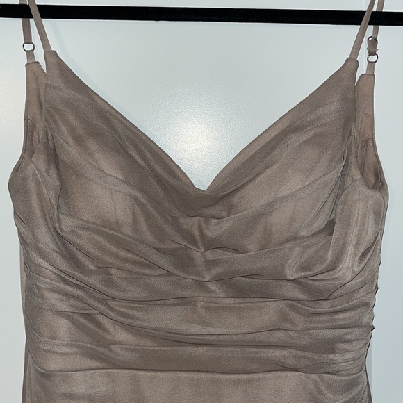 Azazie Deandra Taupe Bridesmaid Dress - Picture 15 of 16